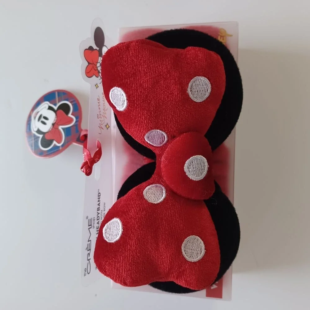 The Creme Shop NWT Black Red‎ Limited Edition Disney Minnie M 3D Teddy Headband